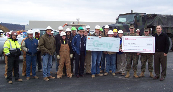 Toys for Tots Donation Ceremony at CVS/pharmacy Chemung Distribution Center